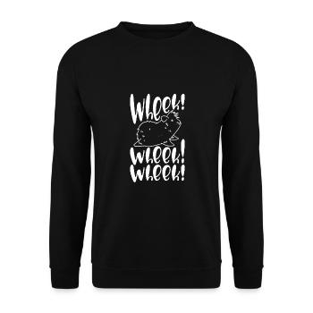Cochon d’Inde doux wheek - Sweat-shirt Unisexe - noir - Devant - Alina (178cm) & Michal (187cm)