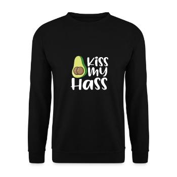 Kisses my avocado ass - Unisex Sweatshirt - black - Front - Alina (178cm) & Michal (187cm)
