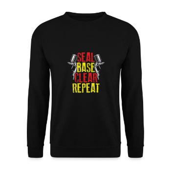 Répétez ensuite le scellement - Sweat-shirt Unisexe - noir - Devant - Alina (178cm) & Michal (187cm)