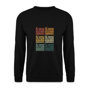 Car Painter Retro Vintage - Unisex Sweatshirt - black - Front - Alina (178cm) & Michal (187cm)