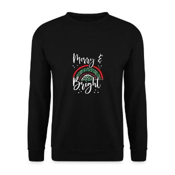 Cheerful and cheerful at Christmas - Unisex Sweatshirt - black - Front - Alina (178cm) & Michal (187cm)