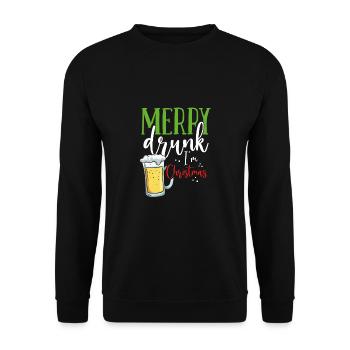 Joyeux ivrognes à Noël - Sweat-shirt Unisexe - noir - Devant - Alina (178cm) & Michal (187cm)