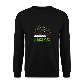 Ein frohes Weihnachtsfest - Unisex Pullover - Schwarz - Vorne - Alina (178cm) & Michal (187cm)