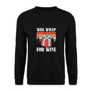 Échange de vin - Sweat-shirt Unisexe - noir - Devant - Alina (178cm) & Michal (187cm)