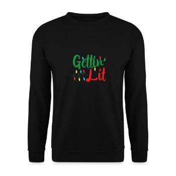 Bougies de Noël légères - Sweat-shirt Unisexe - noir - Devant - Alina (178cm) & Michal (187cm)
