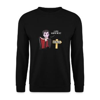 J’adore les saunas - Sweat-shirt Unisexe - noir - Devant - Alina (178cm) & Michal (187cm)