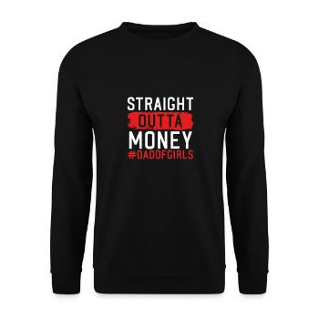 Direkt Aus Dem Geld - Unisex Pullover - Schwarz - Vorne - Alina (178cm) & Michal (187cm)
