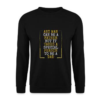 Ein Besonderer Mensch wird ein Vater - Unisex Pullover - Schwarz - Vorne - Alina (178cm) & Michal (187cm)