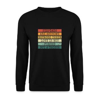 Becoming a dad in 2022 - Unisex Sweatshirt - black - Front - Alina (178cm) & Michal (187cm)