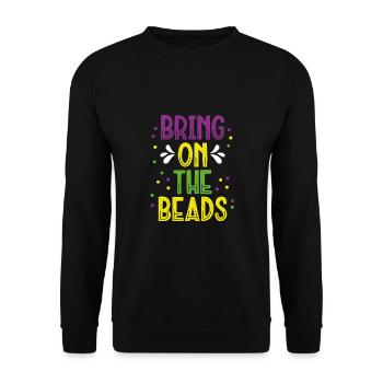 Here with the pearls - Unisex Sweatshirt - black - Front - Alina (178cm) & Michal (187cm)