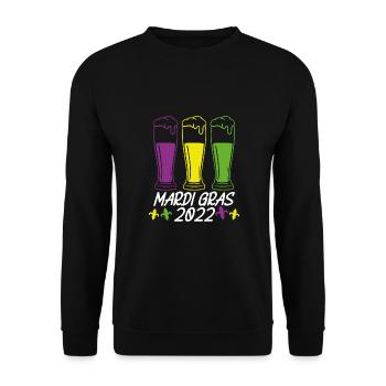 Faschingsbier 2022 - Unisex Pullover - Schwarz - Vorne - Alina (178cm) & Michal (187cm)