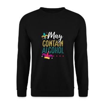 Kann Alkohol Enthalten - Unisex Pullover - Schwarz - Vorne - Alina (178cm) & Michal (187cm)