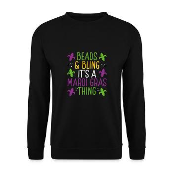 Pearls and Bling - Unisex Sweatshirt - black - Front - Alina (178cm) & Michal (187cm)