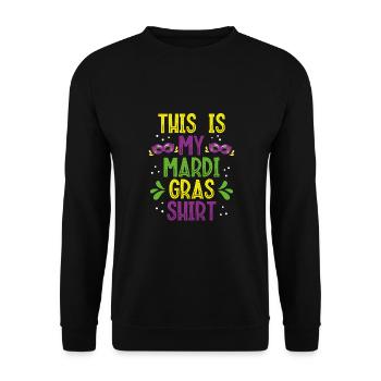 C’est ma chemise de carnaval - Sweat-shirt Unisexe - noir - Devant - Alina (178cm) & Michal (187cm)