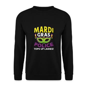 Carnival Police - Unisex Sweatshirt - black - Front - Alina (178cm) & Michal (187cm)