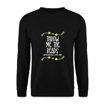 Throw Me The Beads of Color - Unisex Sweatshirt - black - Front - Alina (178cm) & Michal (187cm)