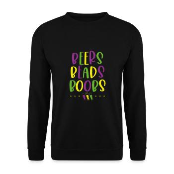 Bier perlen Brüste - Unisex Pullover - Schwarz - Vorne - Alina (178cm) & Michal (187cm)