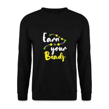 Verdienen Sie Ihre Perlen - Unisex Pullover - Schwarz - Vorne - Alina (178cm) & Michal (187cm)