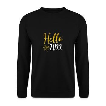 Bonjour Nouvel An 2022 - Sweat-shirt Unisexe - noir - Devant - Alina (178cm) & Michal (187cm)