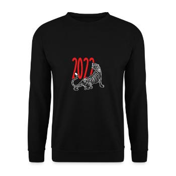 The Year Of the Tiger 2022 - Unisex Sweatshirt - black - Front - Alina (178cm) & Michal (187cm)