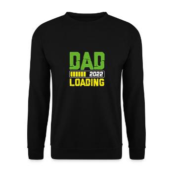 Dad 2022 Wird Geladen - Unisex Pullover - Schwarz - Vorne - Alina (178cm) & Michal (187cm)