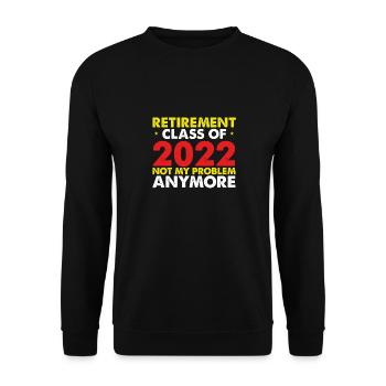 Retirement Class Of 2022 - Unisex Sweatshirt - black - Front - Alina (178cm) & Michal (187cm)