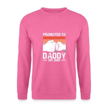 Befördert Zu Papa 2022 Retro - Unisex Pullover - Pink - Vorne