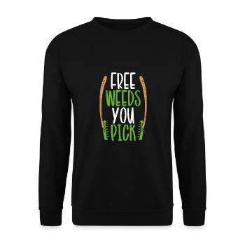 Mauvaises herbes gratuites que vous choisissez - Sweat-shirt Unisexe - noir - Devant - Alina (178cm) & Michal (187cm)