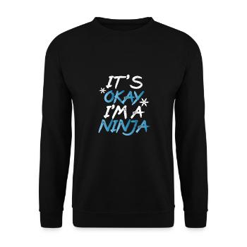 C’est bon, je suis un Ninja - Sweat-shirt Unisexe - noir - Devant - Alina (178cm) & Michal (187cm)
