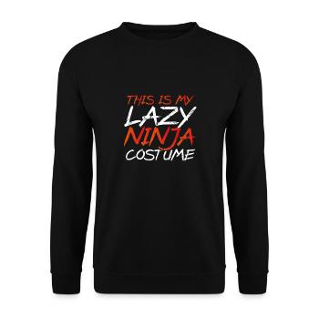 C’est mon costume de ninja paresseux - Sweat-shirt Unisexe - noir - Devant - Alina (178cm) & Michal (187cm)