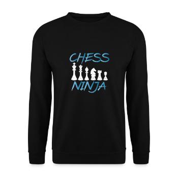 Pièces d’échecs Ninja - Sweat-shirt Unisexe - noir - Devant - Alina (178cm) & Michal (187cm)
