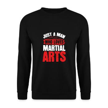 Nur Ein Mann, Der Kampfsport Liebt - Unisex Pullover - Schwarz - Vorne - Alina (178cm) & Michal (187cm)