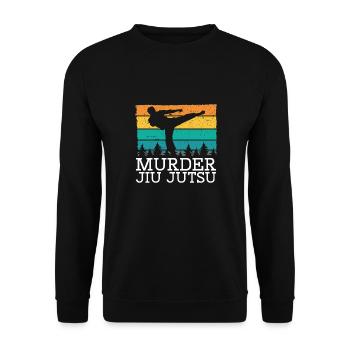 Meurtrier Jiu Jutsu Arts Martiaux - Sweat-shirt Unisexe - noir - Devant - Alina (178cm) & Michal (187cm)