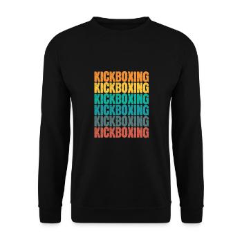 Kickbox Coloré Arts Martiaux - Sweat-shirt Unisexe - noir - Devant - Alina (178cm) & Michal (187cm)