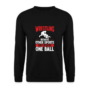 Lutter Les autres ont besoin d’un ballon - Sweat-shirt Unisexe - noir - Devant - Alina (178cm) & Michal (187cm)