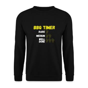 Bbq Perfect Beer Timer - Unisex Sweatshirt - black - Front - Alina (178cm) & Michal (187cm)