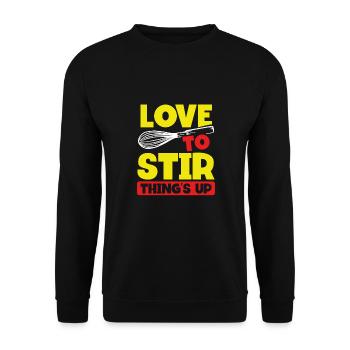 Love to stir things up - Unisex Sweatshirt - black - Front - Alina (178cm) & Michal (187cm)