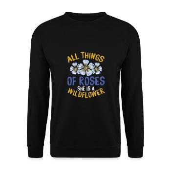 Toutes les choses de Roses - Sweat-shirt Unisexe - noir - Devant - Alina (178cm) & Michal (187cm)