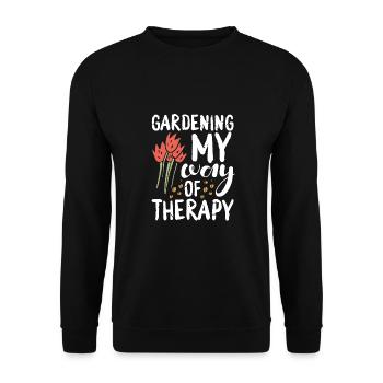 My therapy path - Unisex Sweatshirt - black - Front - Alina (178cm) & Michal (187cm)