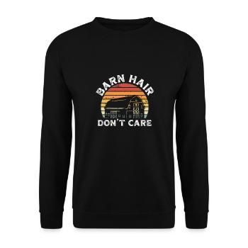 Barn Hair Not Interested - Unisex Sweatshirt - black - Front - Alina (178cm) & Michal (187cm)
