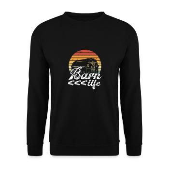 Vie de grange Rétro - Sweat-shirt Unisexe - noir - Devant - Alina (178cm) & Michal (187cm)