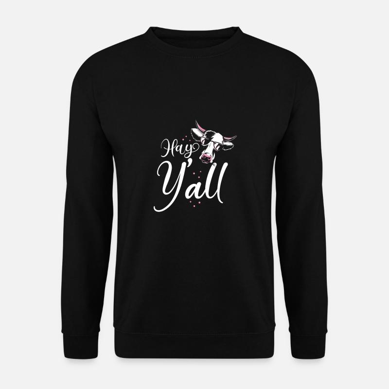 Cool cow with sunglasses - Unisex Sweatshirt - black