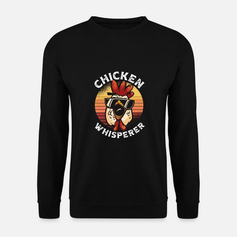 Chuchoteur de poulet rétro - Sweat-shirt Unisexe - noir
