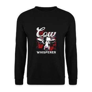 Cool cow whisperer - Unisex Sweatshirt - black - Front - Alina (178cm) & Michal (187cm)
