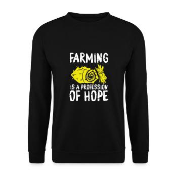 Agriculture is a profession - Unisex Sweatshirt - black - Front - Alina (178cm) & Michal (187cm)