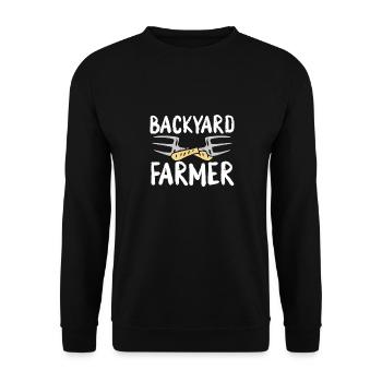 Farmer in the backyard - Unisex Sweatshirt - black - Front - Alina (178cm) & Michal (187cm)