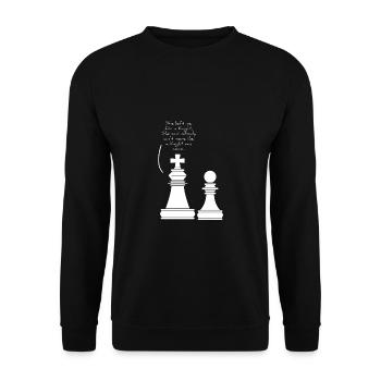 She left me for a king - Unisex Sweatshirt - black - Front - Alina (178cm) & Michal (187cm)