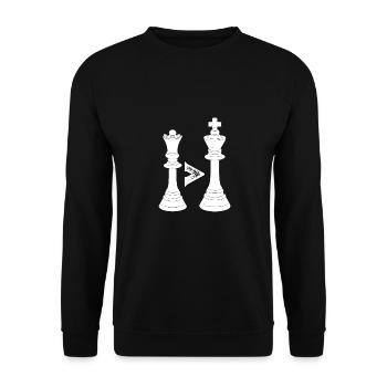 Queen better than king - Unisex Sweatshirt - black - Front - Alina (178cm) & Michal (187cm)