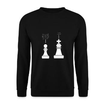 How would you win in this game - Unisex Sweatshirt - black - Front - Alina (178cm) & Michal (187cm)