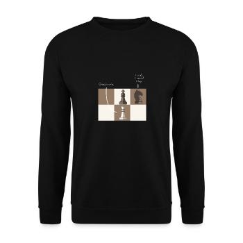 I wish I could help - Unisex Sweatshirt - black - Front - Alina (178cm) & Michal (187cm)